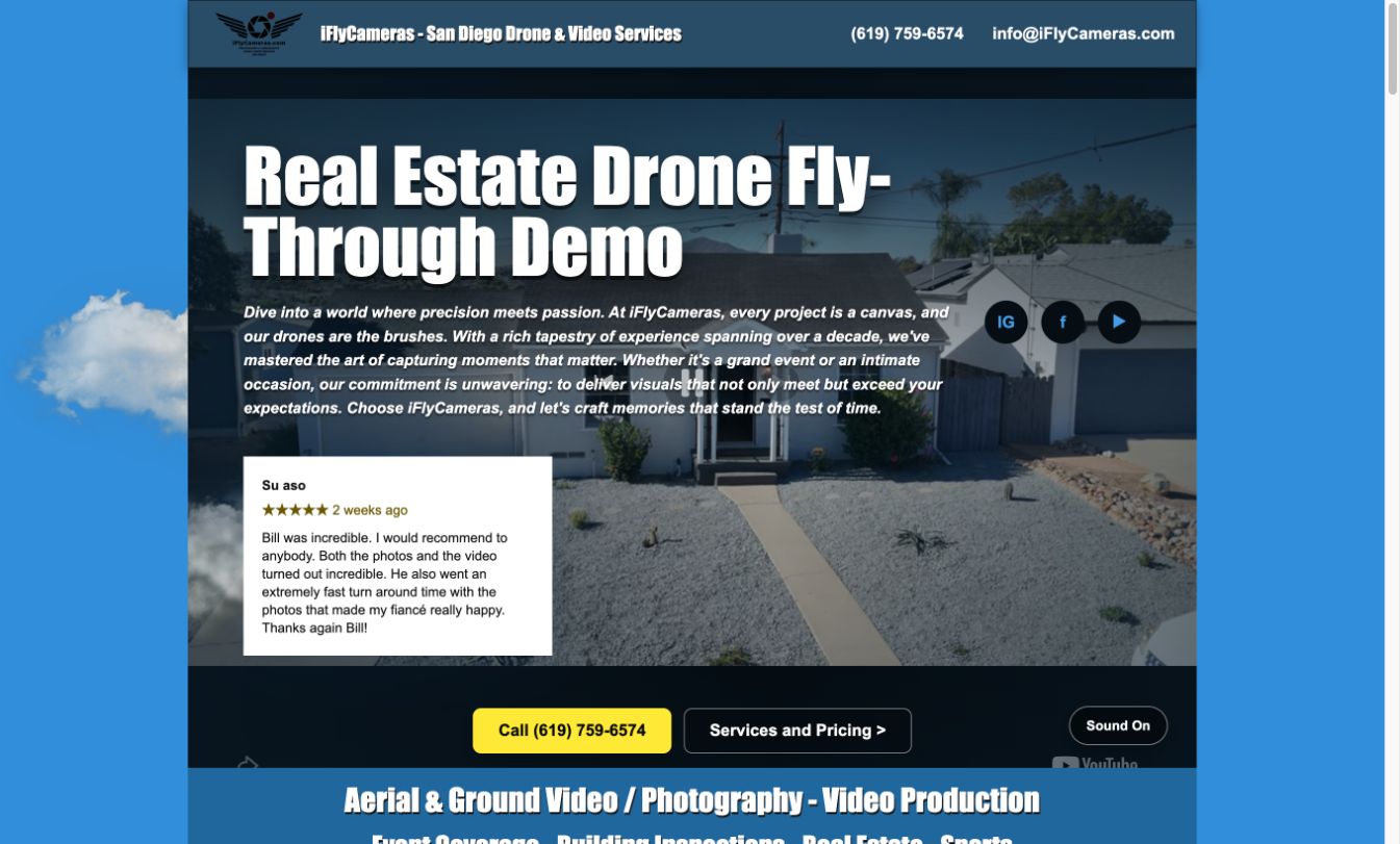 iFlyCameras website preview